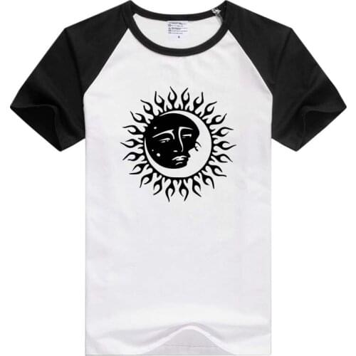 Sun And Moon With Faces short sleeve casual Men/Women T-shirt Comfortable GA318