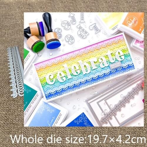 XLDesign Craft Metal Cutting Dies stencil mold 3pcs lace edges decoration scrapbook Album Paper Card Craft Embossing die cuts