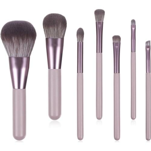 7Pcs Makeup Brushes Set Cosmetic Foundation Powder Blush Eye Shadow Lip Blend Wooden Make Up Brush Tool Kit