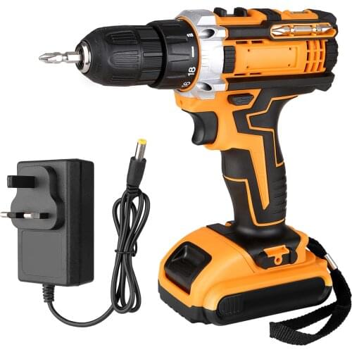 Cordless Drill Cordless Screwdriver Impact Electric Drill Power Tools Hammer Drill 21V 36Nm Torque 500mAh Battery variable Speed