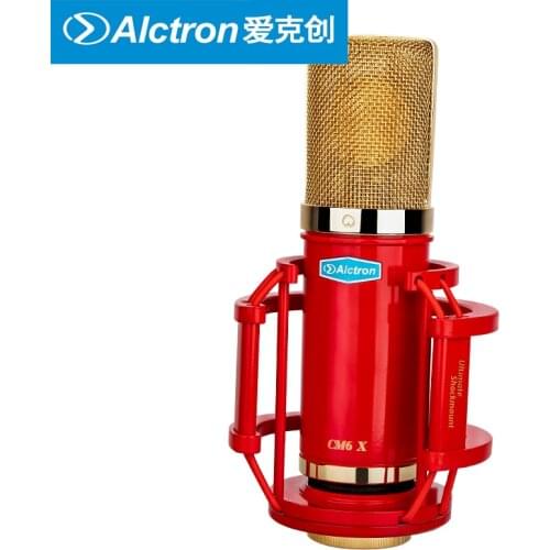 Alctron CM6 X large diaphragm condenser studio microphone used in studio, live broadcasting, online singing
