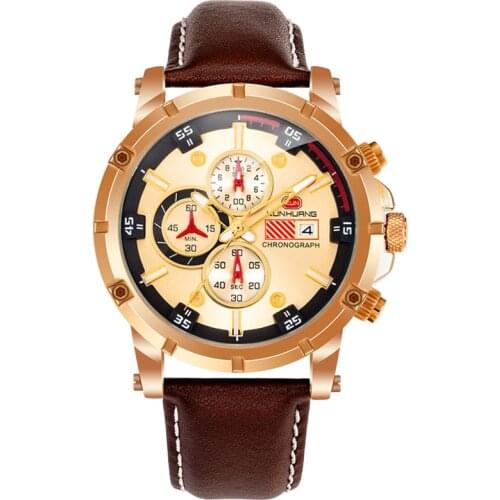 2021 KUNHURNG Mens Watches Top Brand Luxury Men Wrist Watch Leather Quartz Watch Sports Waterproof Male Clock Relogio Masculino