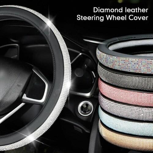 Car steering wheel cover, steering wheel cover full diamond, rhinestone crystal wheel cover wholesale stock steering U9E8