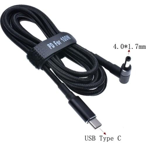 USB C Type C PD to 4.0 X 1.7mm Laptop Charging Cable Cord Dc Power Adapter Plug Connector for Xiaomi RedmiBook 14 for Lenovo