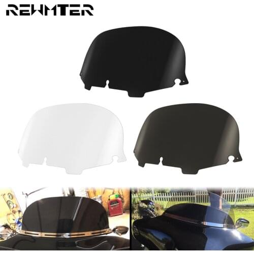 Motorcycle 8'' Black Smoke Clear Windshield Windscreen Deflector Parts For Harley Touring FLHX FLHT Electra Street Glide 96-2013