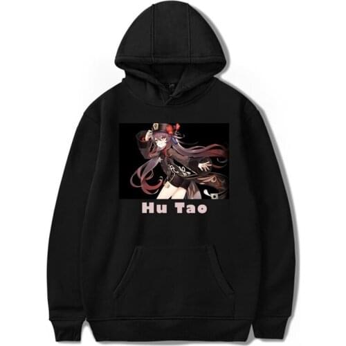 Hu Tao Hoodie Aesthetic Printed Fashion Genshin Impact Harajuku Clothing Tops Casual Streetwear Women Unisex Sweatshirt Kawaii
