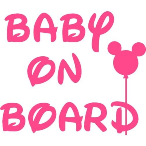 HungMieh 15*12.8cm Pink Girl Baby On Board Car Stickers Vinyl Funny Baby in Car Decal Reflective 3D Sticker on Car Styling