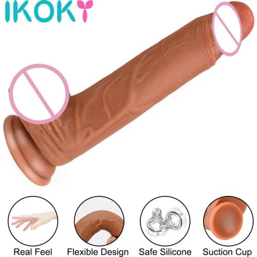 IKOKY Super Huge Big Penis With Suction Cup Realistic Dildo Sex Toys for Woman Strapon Female Masturbation Butt Anal Plug