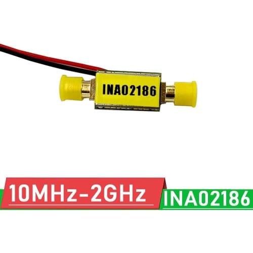 INA02186 LNA 10Mhz to 2Ghz RF Linear amplifier 32dB gain N02 low noise RF POWER amplifier for Ham Radio AMP HF FM VHF UHF
