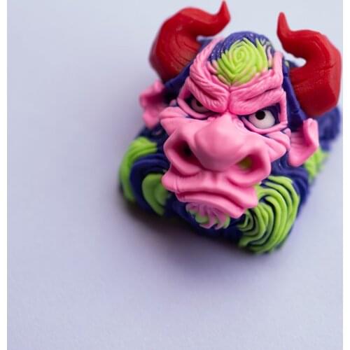 Bull Head Keycaps Personality Resin Anime Mechanical Keyboard Keycap Compatible with MX Switches 1pc
