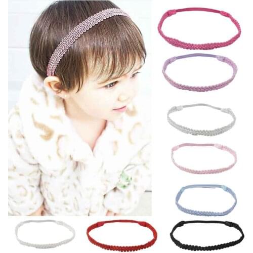 Yundfly Fashion Kids Girl Headband Weave Hair Accessories for Girls Infant Elastic Hair Band Photography Props