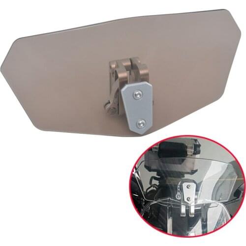 Motorcycle Clip On Windshield Extension Spoiler Wind Deflector Fit for Honda Yamaha Suzuki BMW