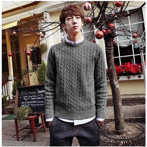 2018 mens knitted sweater, Japan and Korea trend sweater, multi color pullover men