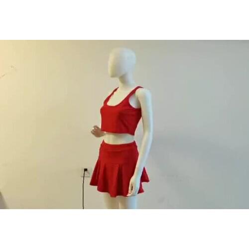 Clothing wholesale Wholesale newest style in the stock printed blouse sport women two piece skirt set