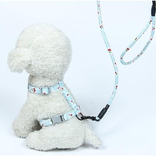 Pet Cat Collar Harness Leash Adjustable Nylon Pet Traction Dog Kitten Cats Cat Pet Harness Chest harness cat leash pet supplies