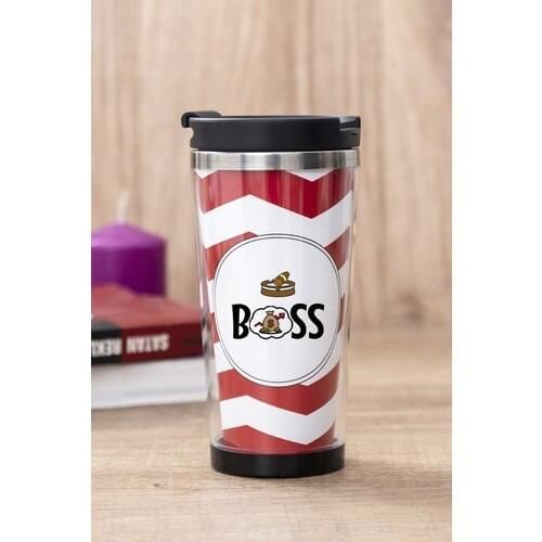 Gift Shop Boss Red Thermos Cup