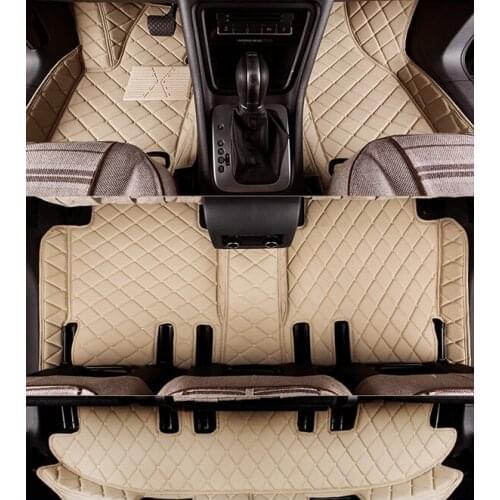 Full Covered Wholy Surrounded Rugs Special Car Floor Mats for Mitsubishi Outlander 7 Seats Waterproof Carpets