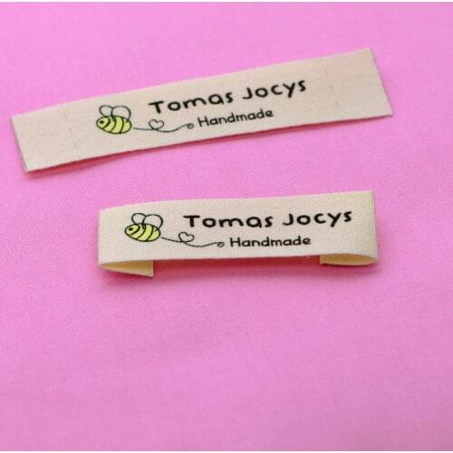 Custom Sewing label, Handmade Tags, Custom kids Name Labels,Cotton Ribbon labels, Logo Labels(FR049)