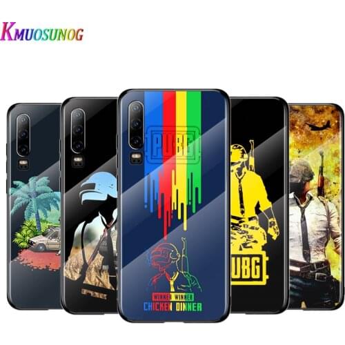 Popular Games PUBG For Huawei P40 P30 P20 P10 Pro Plus Lite 5G 2019 Tempered Glass Cover Shell Luxury Phone Case