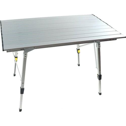 Portable Camping Side Tables with Aluminum Table Top: Hard-Topped Folding Table in a Bag for Camp