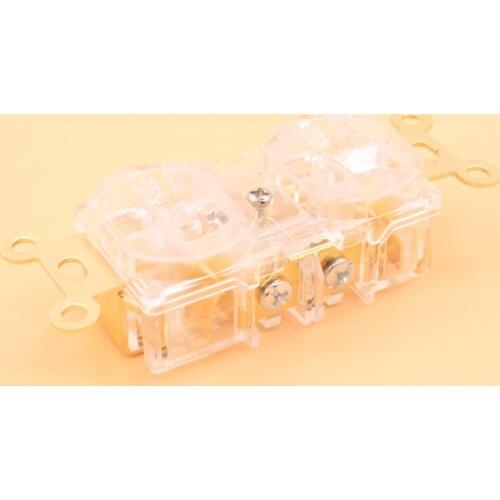 Pieces US AC Power Receptacle Wall Outlet Gold Plated Socket distributor