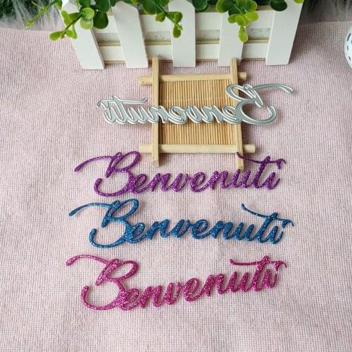 Italian language Welcome to words cutting die template DIY scrapbook metal cutting die paper card process embossing template