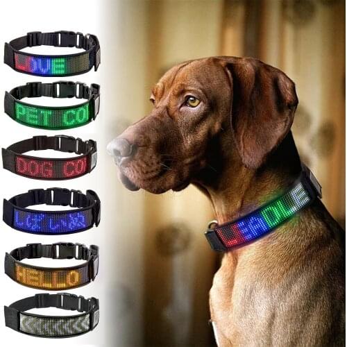 Led Dog harness Programmable Bluetooth Scrolling Light lluminated Multi-Colored Personalized Text & Graphics