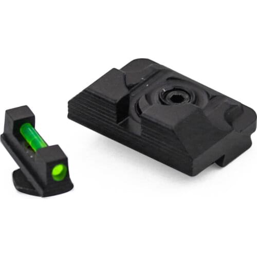 Tactical .230 Fiber Optic Front Red Sight and Rear Combat Glock Sight V3 Black for Glock Fiber Sight Hunting Accessories