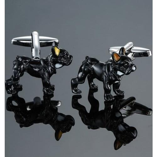 Cute dog Cufflinks new fashion jewelry fashion French shirt Cufflinks mens business suit button pin gift