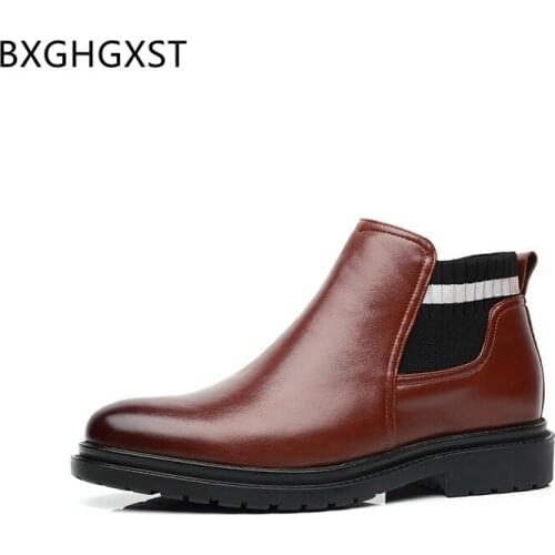 Snow Boots for Men Male Chelsea Boots Man Wedding Dress Ankle Boots Formal Shoes Men Slip on Shoes Men Luxury Designer Shoes