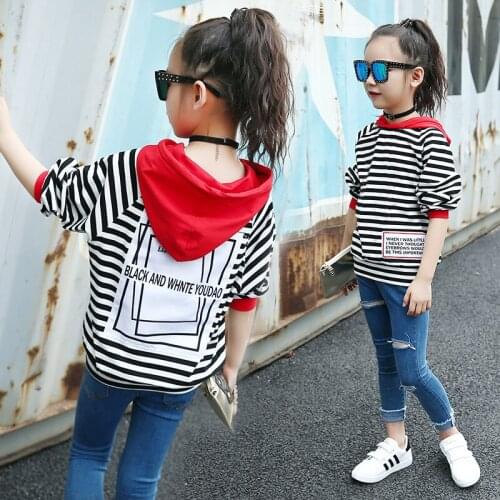 2021 New Fashion Spring Girls Long Sleeve T-Shirt Casual Hoodies Sweatshirt Girls Tops Clothes Children Kids for 8 10 12 Years