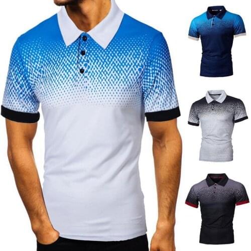 2021 New Arrival Mens Short Sleeve T-Shirt Breathable Polo Shirt Golf Tennis Blouse Plus Size