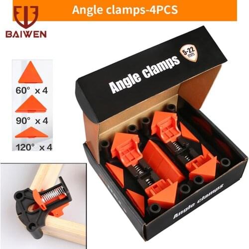 60/90/120 Degree Right Angle Clamp Fixing Clips Frame Holder Tools Picture Frame Corner Clip Positioning Tools 4pcs/lot