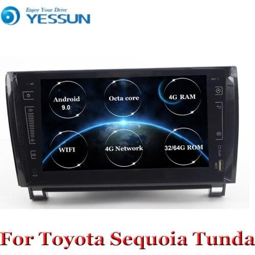 Android 9.0 Car Radio For Toyota Tundra Sequoia 2008-2014 2015 2016 2017 2018 Car Multimedia 9 inch Octa core Bluetooth DSP