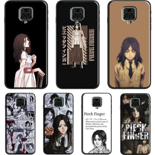 Pieck Finger Attack on Titan Anime For Xiaomi Redmi 9 9A 9C 9T K40 Funda For Redmi Note 10 Pro 8T 9S Note 9 8 7 Pro Soft Case