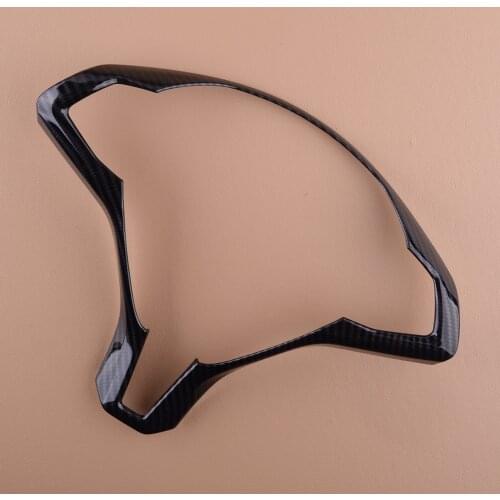 ABS Car Carbon Fiber Style Steering Wheel Frame Cover Trim Fit For Tesla Model X S 2016 2017 2018 2019