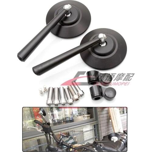 Black Rearview Mirror Motorcycle Metal Refitting Accessories 10mm 8mm Universal for BMW Honda Yamaha Suzuki Kawasaki Ducati KTM