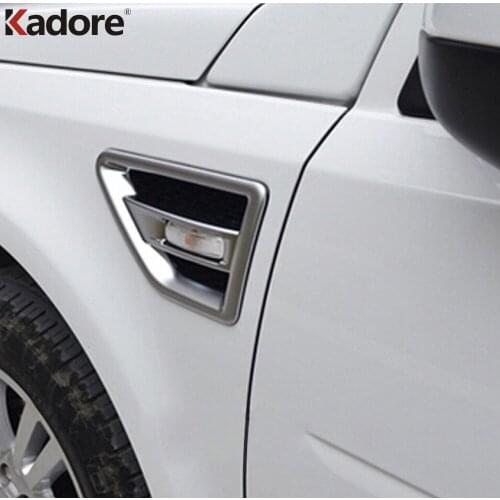 For Land Rover Freelander 2 2008-2015 ABS Chrome Side Light Lamp Cover Trim Air Vent Outlet Frame Trims Car Accessories 2pcs