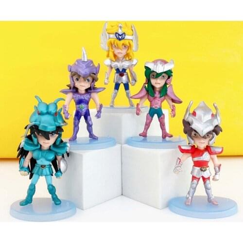 5Pcs/Set 6-9.5cm Anime Saint Seiya Knights of The Zodiac Hagen Ennestu Shiryu PVC Action Figure Mini Model Toys Dolls Brinquedos