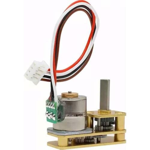 GM24-10 Micro Mini 10mm Precision Two-phase Four-wire Stepper Motor 7-shaped Flipped Output Shaft