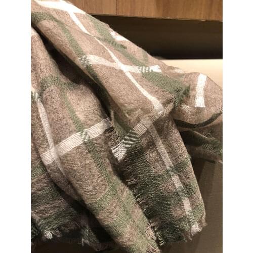 Cashmere plaid scarf warm and comfortable wild air conditioning shawl autumn and winter scarf men and women scarf