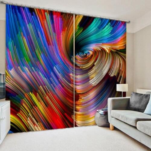 Beautiful Photo Fashion Customized 3D Curtains color Whirlpool curtains stereoscopic curtains