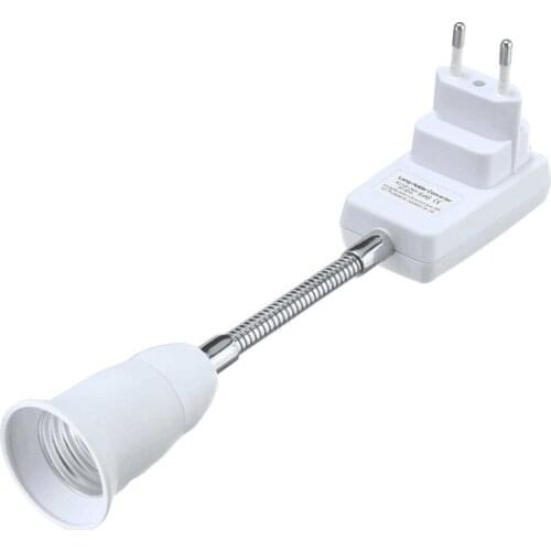 E27 Light Socket Adapter with EU UK Plug with switch 360d rotatable 20cm E27 Extension Lamp Holder