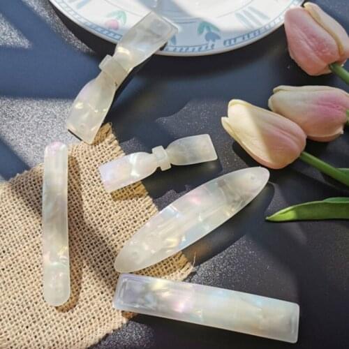 Simple Vintage Hair Claws For Women Korean Geometric Acetic Acid Acrylic Hair Barrettes Elegant Tortoiseshell Hair Clips