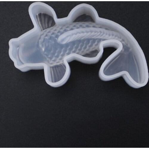 Transparent Silicone Mold Decorative Resin Mould DIY Crafts Pendant Making Fish Shape Epoxy Molds