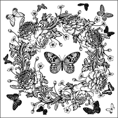 AZSG Butterfly Garland Clear Stamps For DIY Scrapbooking Decorative Card Making Crafts Fun Decoration Supplies