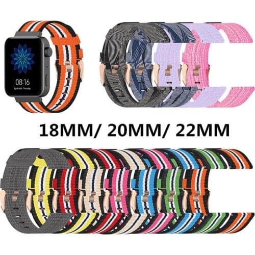 Nylon Watch Sport Strap Band For xiaomi watch Samsung Galaxy Gear S3 S2 Classic Bands huami Amazfit 18mm 22mm 20mm Fabric band