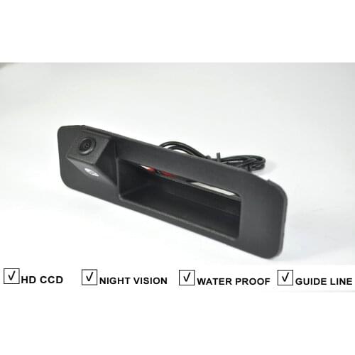 Car Trunk Boot Handle Rear View Reverse Camera For Mercedes Benz GLK-Class X204 GLK300 CCD Backup Auto Parking Camera Guide Line