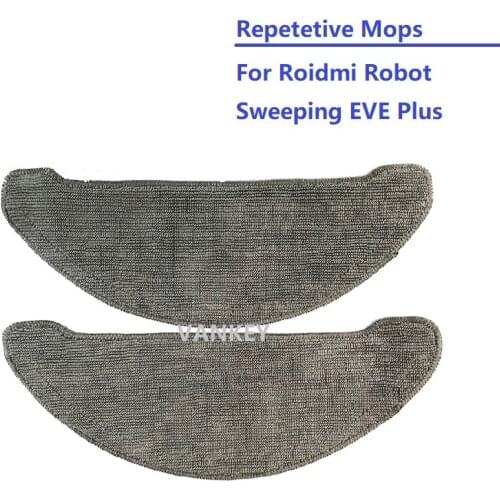 2PCS Mop Cloths for Roidmi Robot Sweeping EVE and EVE Plus Vacuum Cleaner Replenish Spare Parts Accessory Repetitive Wipes