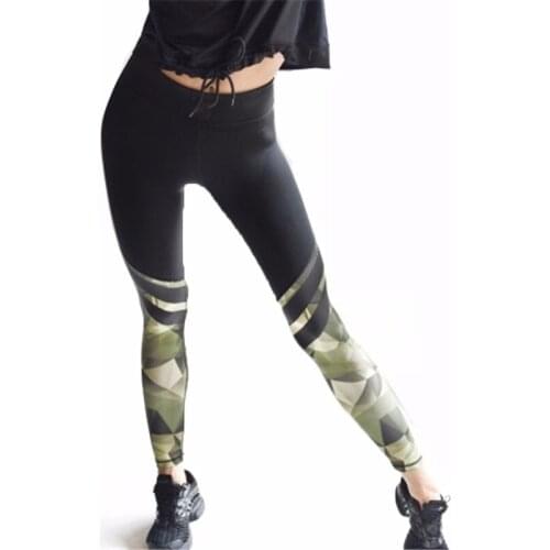 SALSPOR Camouflage Printed Women Yoga Pants Push Up Athletic Pant Slim Quick Dry Training Trousers Running Female Sportswear